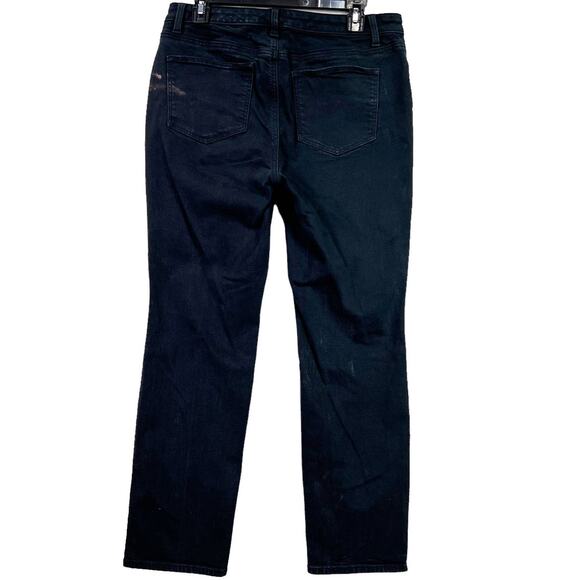 Talbots Flawless High Rise Straight Leg Five Pocket Jeans Black 10 Petite - Picture 3 of 13